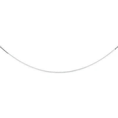 18'' Box chain  - 10K white Gold. Color: white | Doucet Latendresse