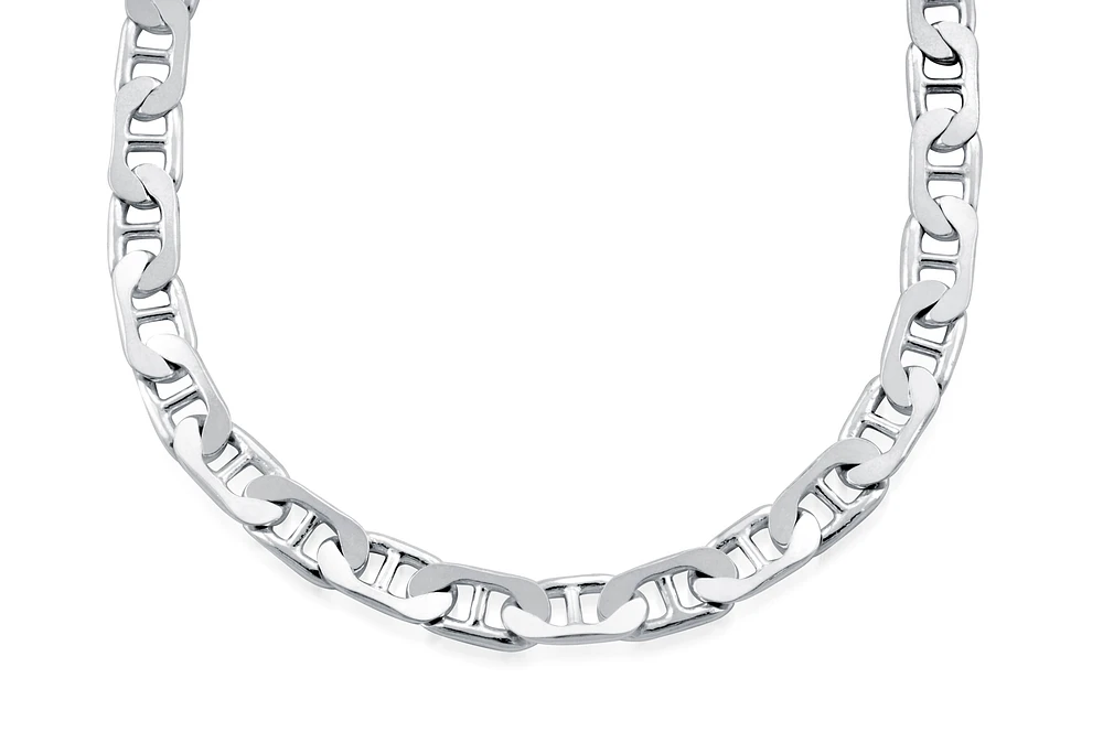 Chaîne marina (style Gucci) 16'' - Argent sterling. Color: argent | Doucet Latendresse