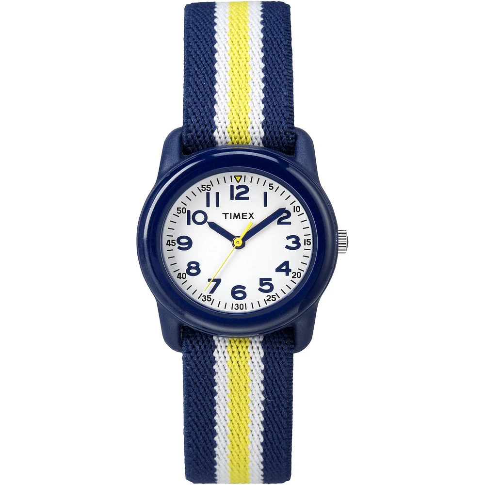 Montre Timex à quartz pour enfants - Cadran blanc avec gros chiffres, verre minéral  et bracelet en tissu | Doucet Latendresse