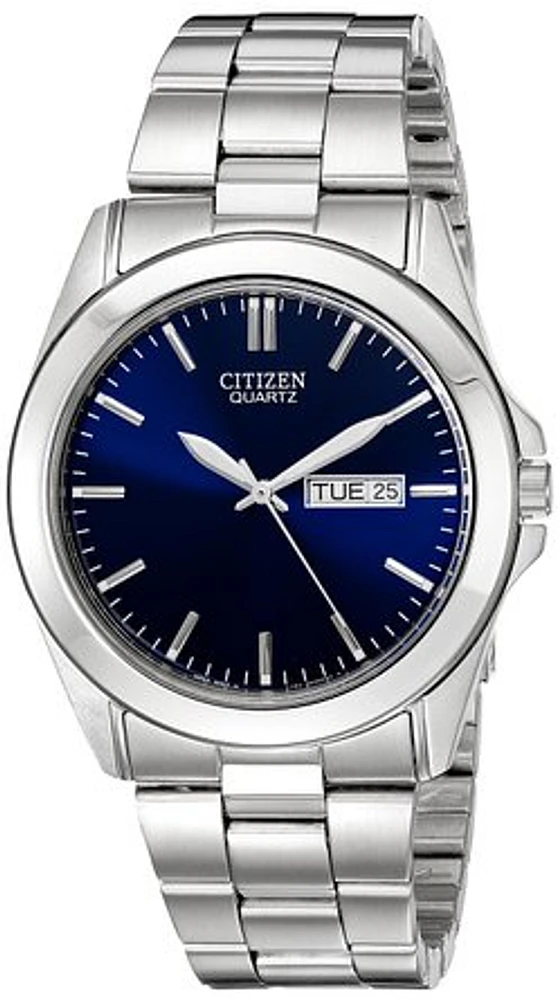 Citizen watch for men - Blue dial with quartz movement and mineral crystal | Doucet Latendresse