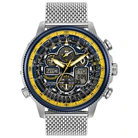 Montre Citizen Eco-Drive pour hommes - Verre mineral anti-reflet - Fonctions: -Temps atomique avec ajustement synchronisé de l’heure dans 43 villes internationals -Chronoraphe -Double fuseau horaire | Doucet Latendresse