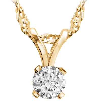 Pendentif en orjaune 10K avec diamant 10 PTS. Color: jaune | Doucet Latendresse
