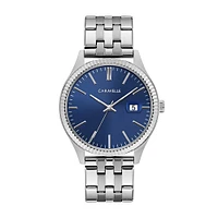 Caravelle NY Watch for Men - Stainless steel & Graphic dark blue dial | Doucet Latendresse