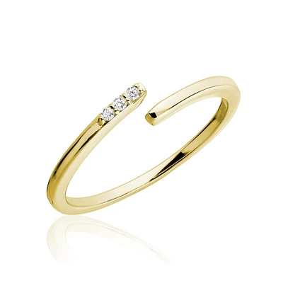 Bague pour femme - Or jaune 10K & Diamants. Color: jaune | Doucet Latendresse