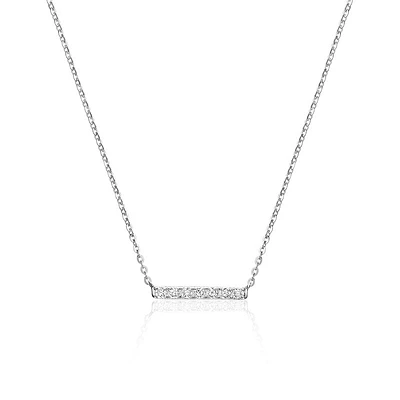 Necklace for woman - 10K white gold & Diamonds. Color: white | Doucet Latendresse