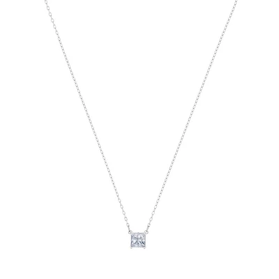 ATTRACT NECKLACE, WHITE, RHODIUM PLATED. Color: white | Doucet Latendresse