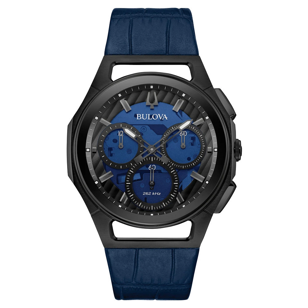 WATCH FOR MEN STAINLESS STEEL BLACK AND BLUE | Doucet Latendresse