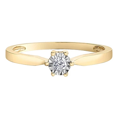 Éclat du Nord Ring for woman -10K yellow gold & Canadian diamonds. Color: yellow | Doucet Latendresse