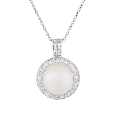 pearls pendant with chain (17 inches