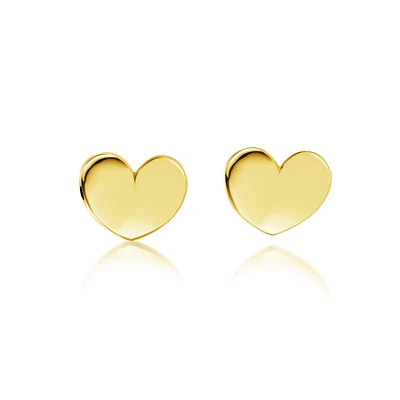 Boucles d'oreilles coeurs à tiges fixes pour enfants