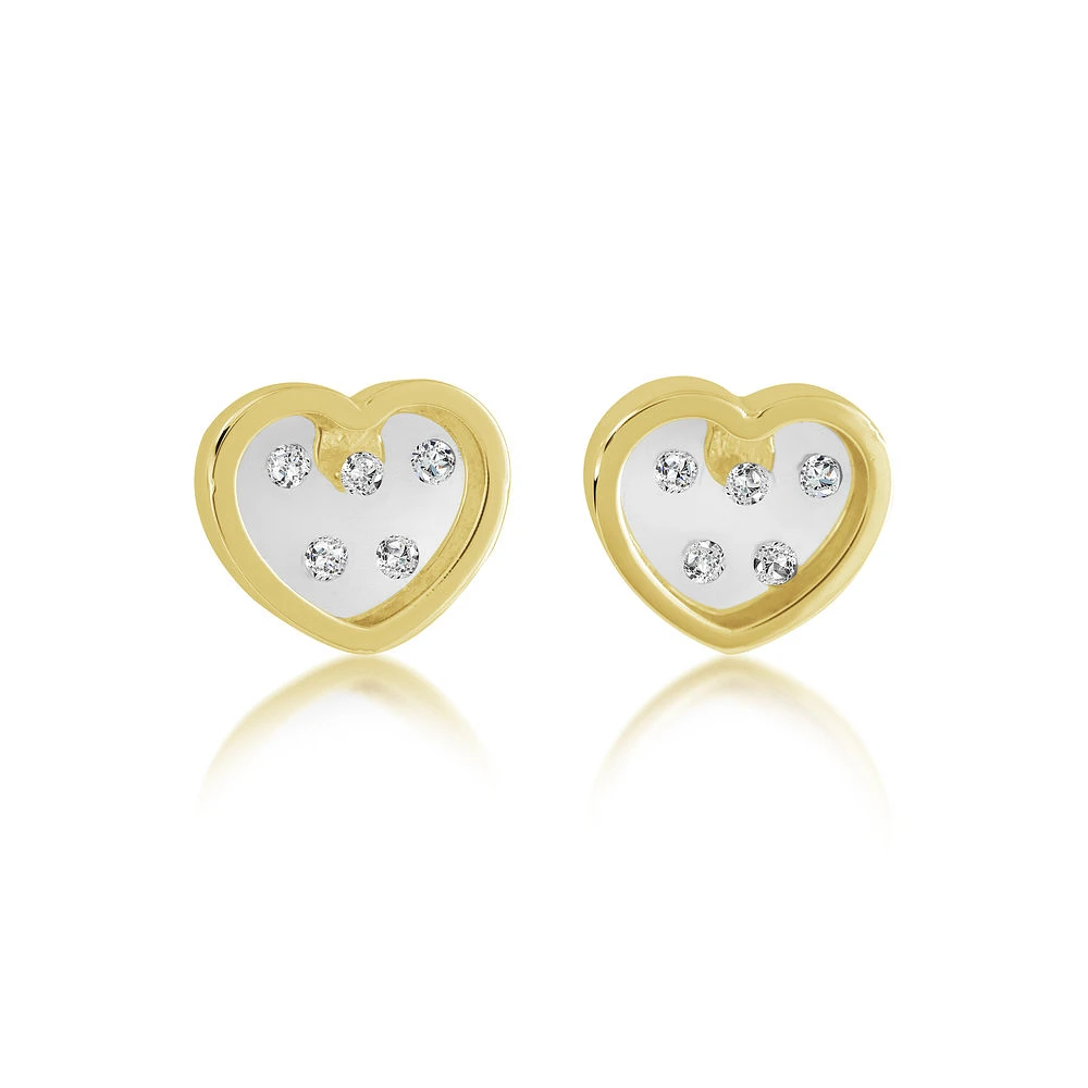 Heart stud earrings for children