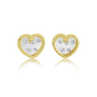 Heart stud earrings for children