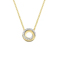 Pendant for woman - 10K yellow gold & diamond - 18