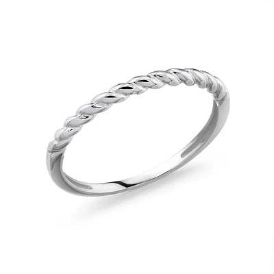 Jonc pour femme - Or blanc 10K. Color: blanc | Doucet Latendresse