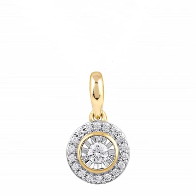 Pendentif pour femme, Or jaune 10k avec diamants totalisant 20 pts *Chaîne non inclus. Color: jaune | Doucet Latendresse