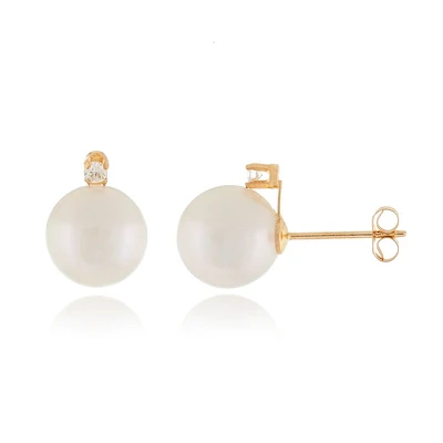 14k yellow gold stud Earrings For Women