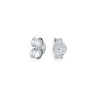 Fermoir papillon en or blanc 10K (prix par unité). Color: blanc | Doucet Latendresse