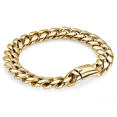 Bracelet MIAMI Curban en acier inoxydable doré - 8. Color: jaune | Doucet Latendresse