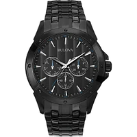 Montre à quartz Bulova pour homme en acier inoxydable avec cadran noir | Doucet Latendresse