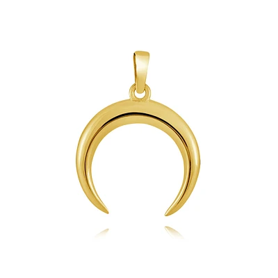 Crescent moon lady's pendant in 10K yellow Gold. Color: yellow | Doucet Latendresse