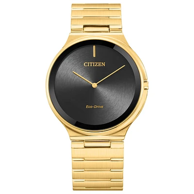 Eco-Drive analog watch in gold-tone stainless steel with link bracelet | Doucet Latendresse