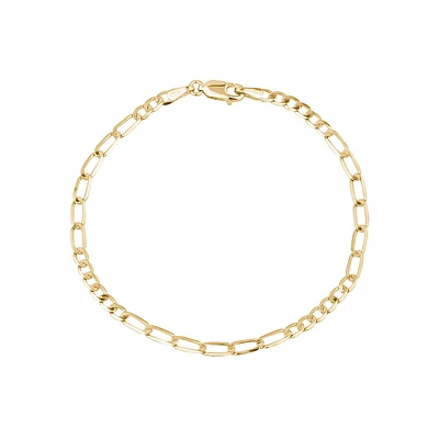 Figaro bracelet 7.5'' in 10K yellow Gold. Color: yellow | Doucet Latendresse