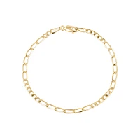 Figaro bracelet 7.5'' in 10K yellow Gold. Color: yellow | Doucet Latendresse