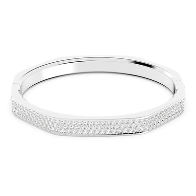 Swarovski bracelet ''Dextera'' - White, Rhodium plated. Color: white | Doucet Latendresse