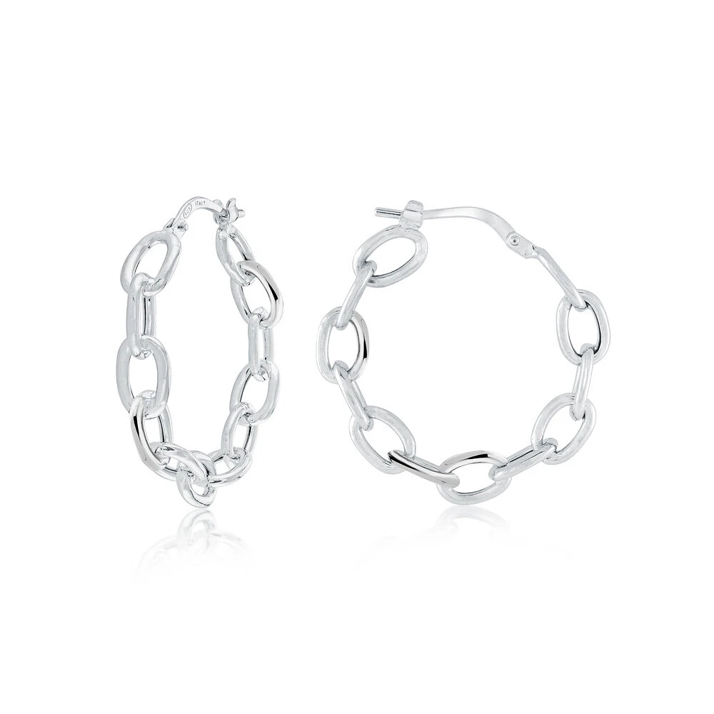 Boucles d'oreilles anneaux trombone pour femme