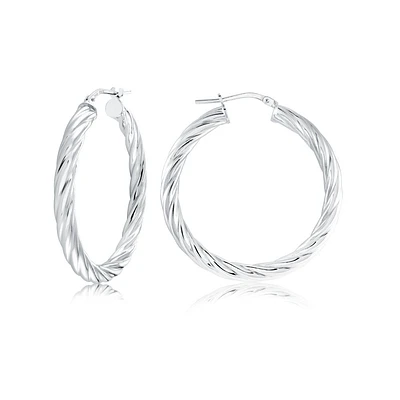 Boucles d’oreilles torsade pour femme