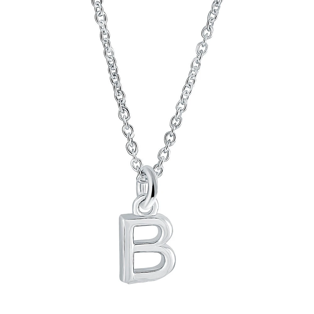 Pendentif lettre ''B'' pour femme avec chaîne - Sterling silver. Color: argent | Doucet Latendresse