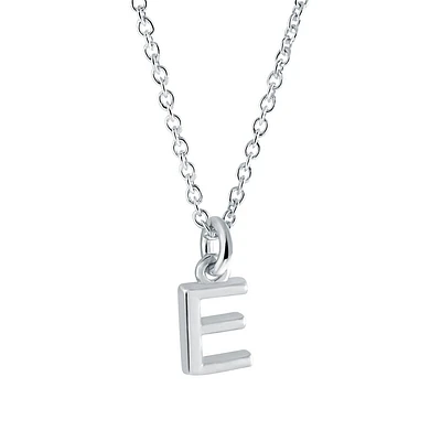 Argent necklace with pendant E 18''. Color: argent | Doucet Latendresse