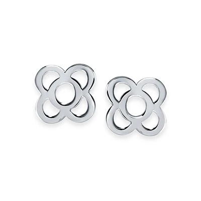 Boucles d'oreilles en fleur pour femme - Argent sterling. Color: argent | Doucet Latendresse