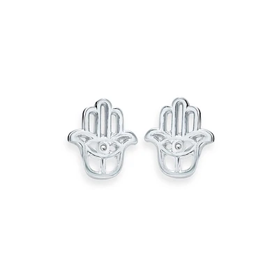 Hamza earrings for women - Sterling silver. Color: silver | Doucet Latendresse