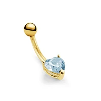 belly button jewelry 10K gold. Color: yellow | Doucet Latendresse