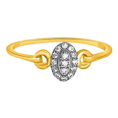 Ring in 10K gold with diamond 8 PTS. Color: yellow | Doucet Latendresse