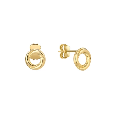 Twist Earrings - 10k Gold. Color: yellow | Doucet Latendresse