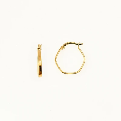 Geometric Earrings - 10k Gold. Color: yellow | Doucet Latendresse