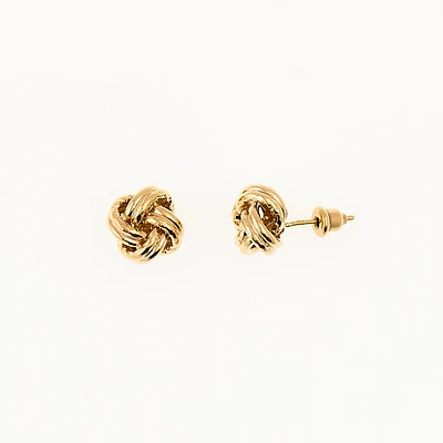 Bow Earrings - 10k Gold. Color: yellow | Doucet Latendresse