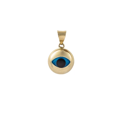 Evil Eye Pendant - 10k Gold. Color: yellow | Doucet Latendresse