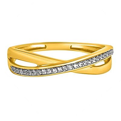 Bague d'anniversaire pour femme -Or 10k & diamants. Color: jaune | Doucet Latendresse