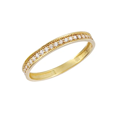 Two-tone Cubic Zircon women's ring in 10k Gold. Color: 2 tone | Doucet Latendresse