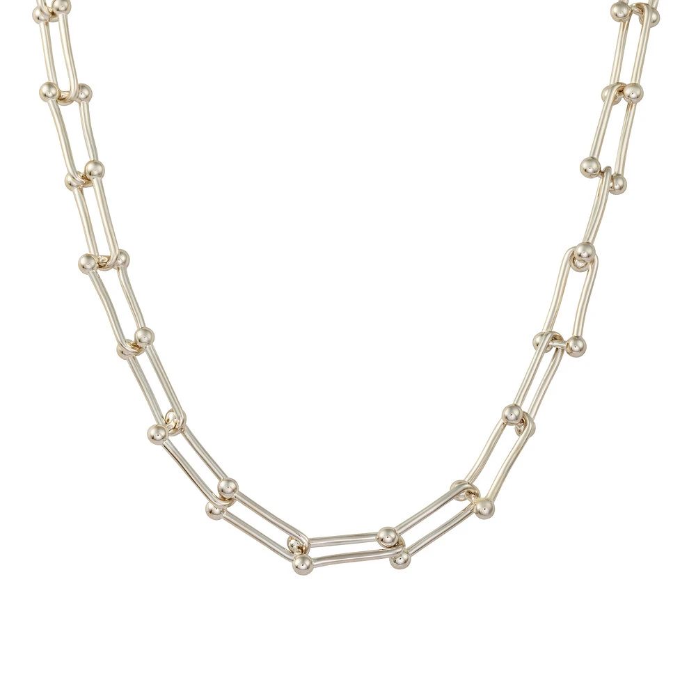 Collier en Argent Sterling avec Maillons Barres et Billes | Doucet Latendresse