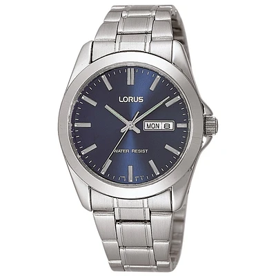 Men's watch with Blue dial and Stainless steel bracelet | Doucet Latendresse