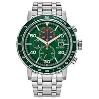 Montre Chronographe Citizen Eco-Drive – Cadran Vert 44mm en Acier Inoxydable | Doucet Latendresse