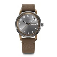 Montre pour hommes avec boîtier en bronze et lunette noire | Doucet Latendresse