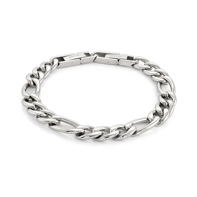 Figaro Link Bracelet 9.5mm. Color: white | Doucet Latendresse