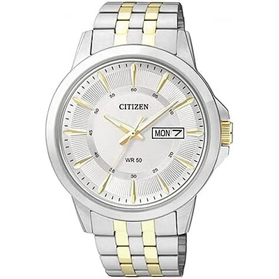 CITIZEN H.ACIER INOX 2TONS CADRAN BLANC | Doucet Latendresse