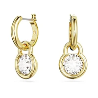 Imber drop earringsRound cut, White