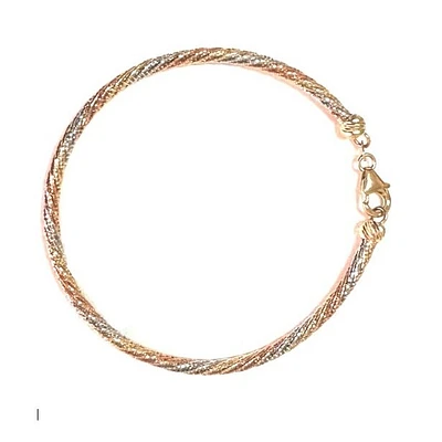 Bracelet rigide 3 ton en or 10k 7.5